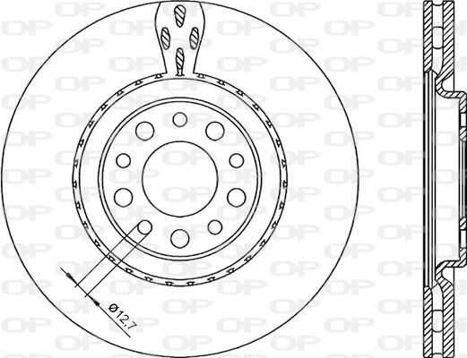 OPEN PARTS Тормозной диск BDR2254.20